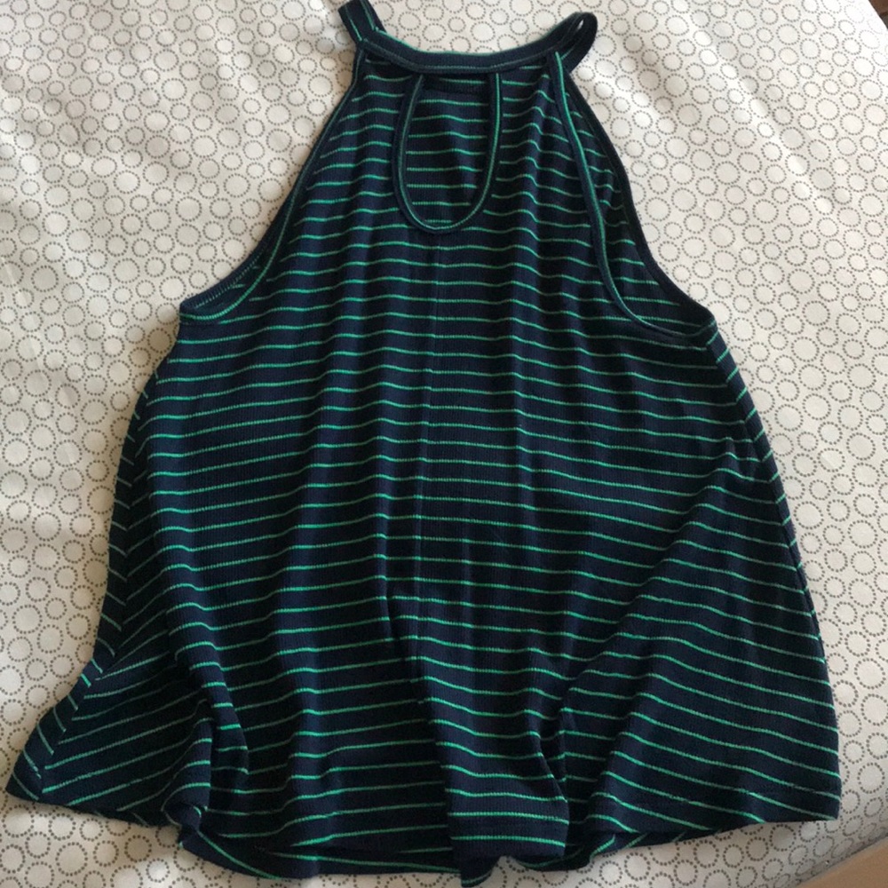 Striped Racerback Tank-Top - Picture 2 of 2